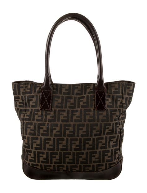 fendi zucca tote canvas|Fendi zucca shopper.